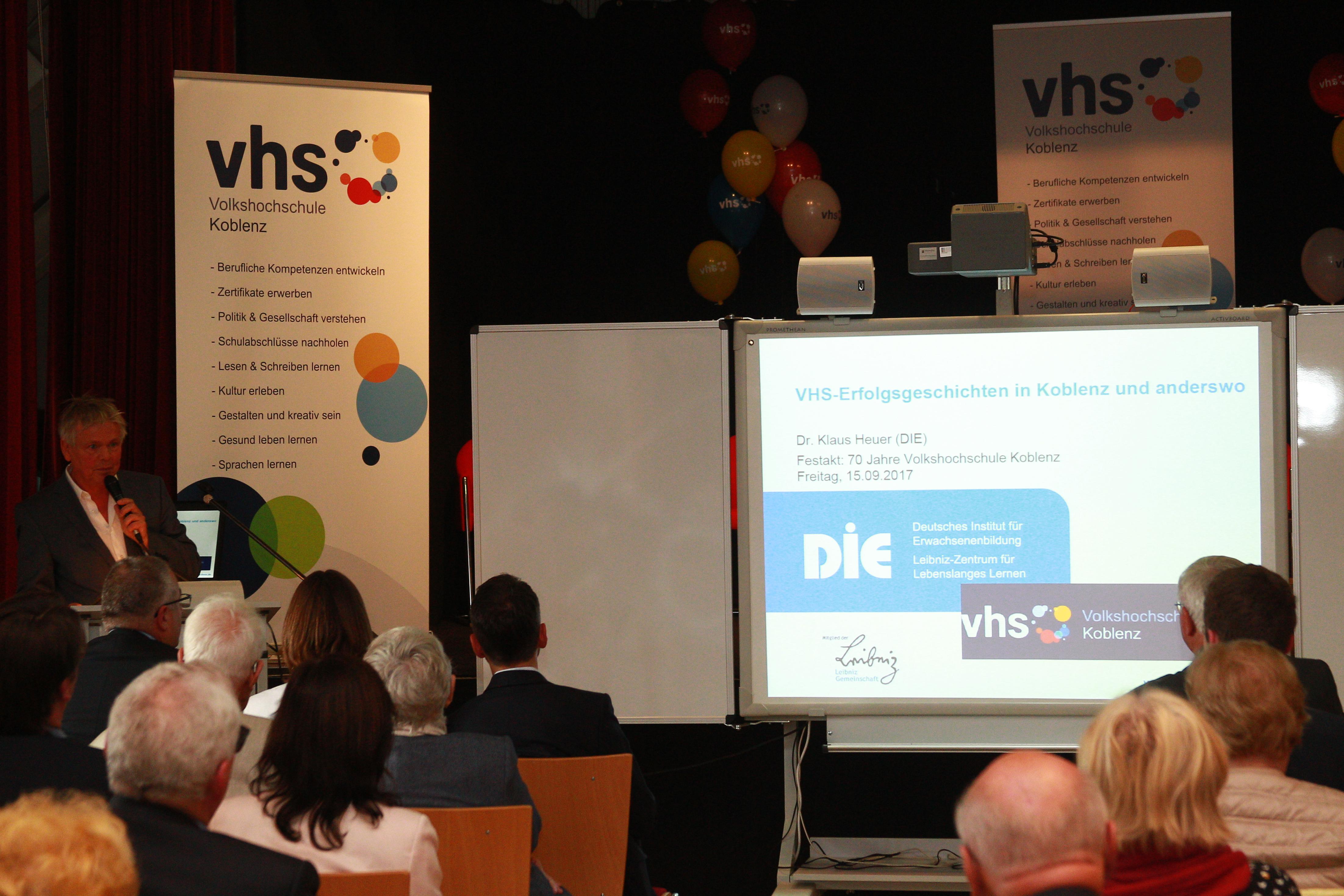 70 jähriges Jubiläum der Volkshochschule vhs Koblenz